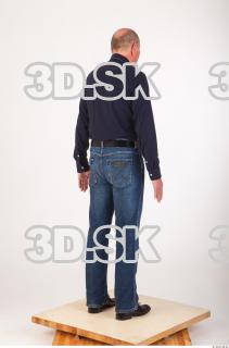 Whole body deep blue shirt jeans of Ed 0006